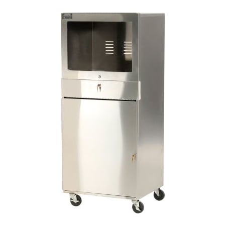 Aero AERO Manufacturing Stainless Steel Mobile Computer Cabinet MPC-2427